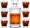 Maverton Decanter per Whisky in vetro - incisione personalizzata - Caraffa in vetro da 700 ml + 6 Set bicchieri whisky - idea regalo per l’uomo - mondo