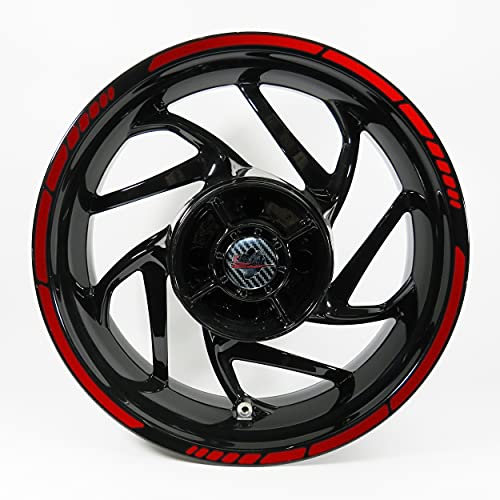 BIKE-label Felgenrandaufkleber Reflex Rot 9mm GP Style 17 Zoll Auto Motorrad 700203VA