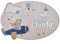 PLAQUE DE PORTE EN BOIS OURS PERSONNALISABLE - 2 perçages en haut, Plexi Blanc