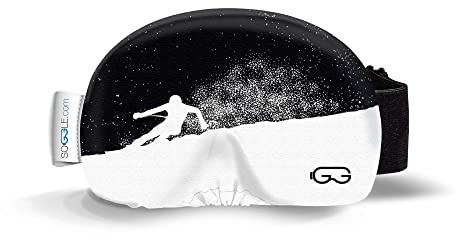 SOGGLE Skibrillen Schutz Überzug aus Mikrofaser (one size), Farbe:black-white 01 skier