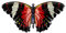 Crispe Metall Wand-Deko - Schmetterling 1 – 40 x 19cm - geprägte 3D Wanddekoration - Wandbild inkl. praktischer Wandbefestigung – dekorative Wandskulptur – für In- und Outdoor
