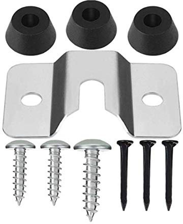 Ruilonghai Dartboard Bracket - Wall Mounting Kit with Screws, Stabilisers & Hooks - Silver