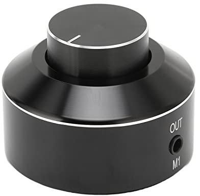 Goshyda Mini Active Volume Control Knob, Volume Controller 3.5mm Audio Adjuster Knob Speaker Amplifier Switcher for Watching Videos Playing Games Weddings Celebrations