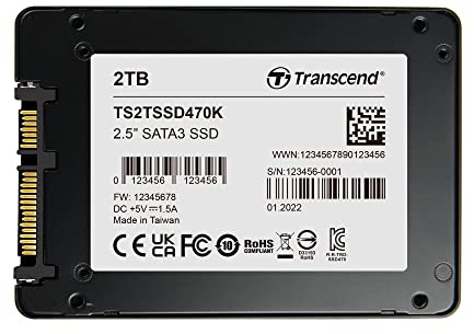 Transcend SSD470K 2.5 Internal SSD Drive SATA III Industrial 2TB SSD