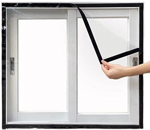 IBOWZ Isolierte Fensterfolie Planen-Isolierfensterfolie, transparente, Winddichte und warme Vorhänge, doppelseitige Fensterfolie zum Nähen für Verschiedene Türen und Fenster, 22 Größen (Color : Cl