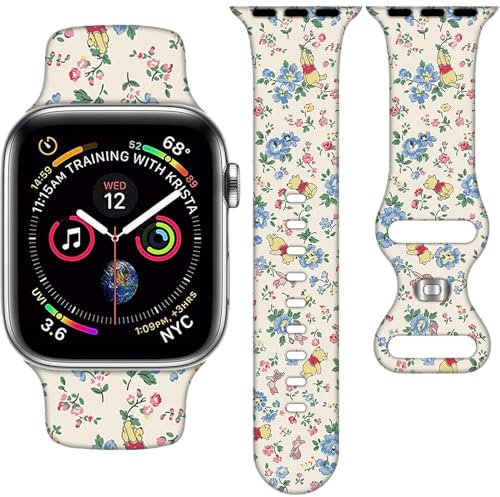 Cartoon Compatible With Apple Watch 38mm-46mm, Cute Replacement for Series 10 9 8 7 6 5 4 3 SE2, Silicone iWatch Band for Women Men