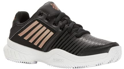 K-Swiss Performance Damen Court Express HB Tennis Shoe, Black/White/Rose Gold, 41.5 EU