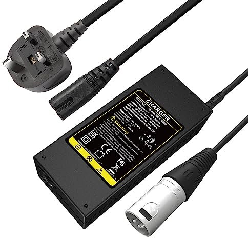 LabTEC 42V 36V 2A Electric Scooter Battery Charge E-bike Charger for 36V Battery with 3pin XLR Connector for Mobility Scooter Electric Wheelchair E-bike Batteries