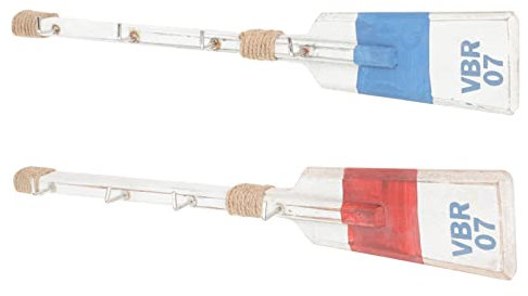 Cabilock 4 Stück Paddelhaken Hölzerne Ruder-wandverzierung Kleiderbügel Strapazierfähig Nautisches Paddel Ruder Wanddekorationen Schwerlastkupplung Schwere Haken Handtuchhaken Strand Sommer