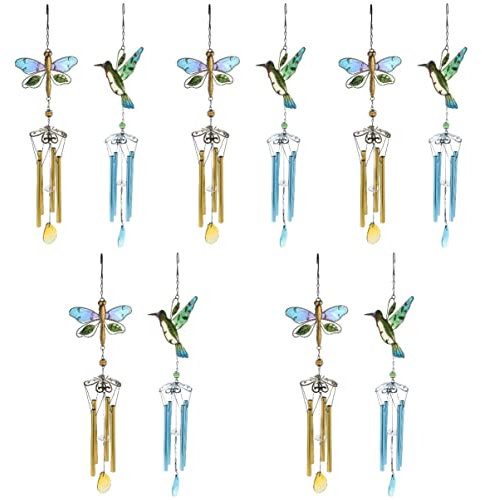 GANAZONO 10 STK Windspiele Glas Wind Windspiel Dekor Garten Geschenke Kolibri-windröhren Kolibri Windspiel Indoor-Windspiel Mobiler Romantischer Windfänger Gebläse Gedenken Eisen Baby