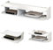 LVYXON 1 x stanzfreies Wohnzimmer-TV-Wand-Set-Top-Box Rack Router Lagerung Regal Halterung Ständer Wifi Konsolen Box Regale Rack Wandmontage, 30 cm Halbkreis