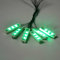 BrickBling 6 luci LED a luce bianca calda, 1 x 4 pietre/verde in una fila (quattro in un downlights), alimentate tramite USB, 100% compatibili con le pietre Lego