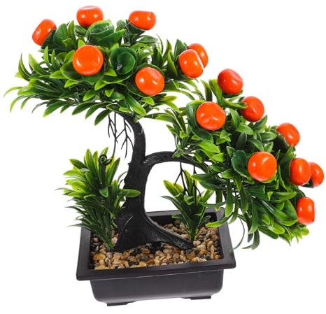 Amosfun Tisch-topfpflanze Künstlicher Orangenbaum Im Topf Wohnkultur Gefälschte Pflanzen Eingetopft Orangenbonsai Mit Künstlichen Früchten Zitronen Blumentopf Plastik Schreibtisch