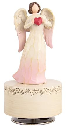 YT3 Studio Lots of Love Spieluhr Schutzengel Spieluhr Figur Handgemalte Musikalisches Geschenk für Frauen Mädchen Mutter Tochter Geburtstag Weihnachten You Are My Sunshine Spieluhr