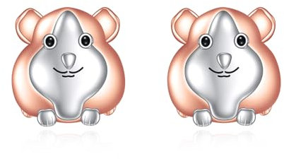 Meerschweinchen Ohrringe für Damen Sterlingsilber niedliche Meerschweinchen Ohrstecker Tiere Schmuck Geschenke für Mädchen Freundinnen Teenager (Meerschweinchen Ohrringe)