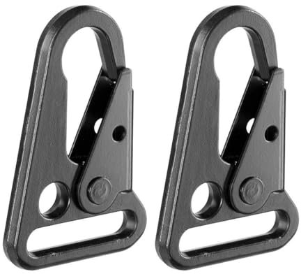 Boucle QD Noire 1 HK Slings avec Crochet métallique 1 Paire d'émerillons d'écharpe