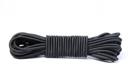 JunGG Gummiseil Expanderseil 5mm 10m - Planenseil Spannseil Gummileine für Anhängerplane Plane Zelte Netz Banner (Schwarz, 5mm x 10M)