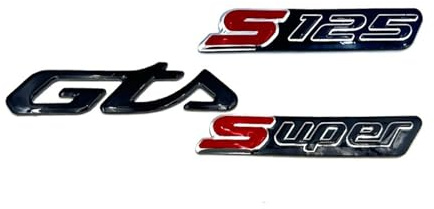 MedgAs for Vespa GTS300 Ie -2023 Motorrad Aufkleber 3M Verkleidung Aufkleber Kunststoff Logo Dekorativ (Color : GTS-super(S125))