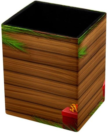 Stiftehalter, Stiftehalter, Schreibtisch-Organizer, Stifthalter, Ständer für den Schreibtisch, Holzbrett mit Tannenzapfen und Geschenken