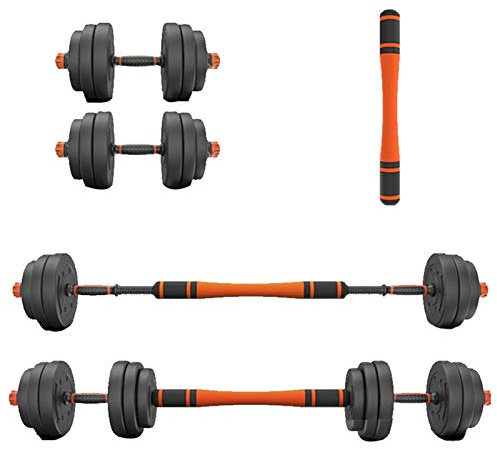 Hantel-Set, verstellbares Hantel-Set, Fitness, freie Gewichte, Hanteln mit Verbindungsstange aus Langhantel-Sets für Männer und Frauen, Heim-Fitnessstudio, kostenlose Gewichtsanpassung