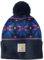 Carhartt Damen 106647 Knit Pom Jacquard Beanie, Marineblau, Einheitsgröße
