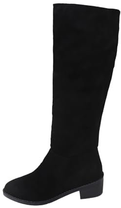 Stivali Polpaccio Largo XXL Stivaletti Donna Nero Stivali Stivali Moto Enduro Touring Stivali Cowboy Stivali Alti con Tacco A Spillo Stivali Alti Donna Semplici Comodi Senza