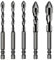 High-Strength Eccentric Twist Drill Bit, Tile Drill Bit Set for Ceramic Tiles Bricks Plastics Cement Wood Glass, for Precision Drilling (6/6/8/10/12mm)