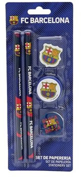 FC Barcelona, Set de papelería, Material escolar, Escritura, Barça, Color Azul, Producto Oficial