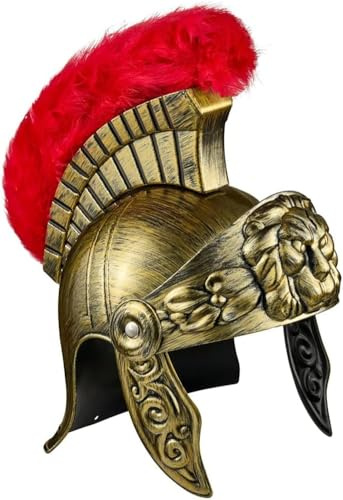 MMIAOO Römische Gladiator-Legion Helm Erwachsene Kunststoff Ritter Helm Römer Cosplay Helm Halloween Cosplay Kostüm Helm