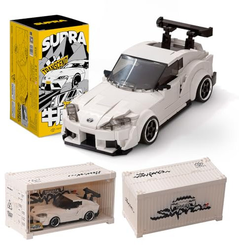 Toyota Supra Auto Bausatz mit Anzeigebox, offizielles Toyota Lizenzprodukt,Kompatibel mit Speed Champions Technik Sportwagen, Bauspielzeug für Erwachsene und Kinder im Alter von 8-16 Jahren(367 Teile)
