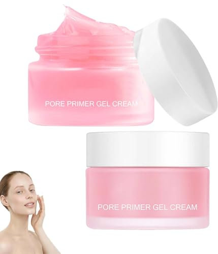 2PCS Pore Primer Gel Crème,Pore Primer Gel Crème de remplissage des pores,primer maquillage,base maquillage,bases de beauté naturelle pour tous les tons de peau,gel dissimulateur de pores