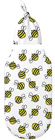 Puckdecke mit Hummel, Motiv: fliegende Hummeln, Set aus Baumwolle, Wickeldecke für Jungen und Mädchen, Neugeborene, Wickeldecke (0-6 Monate) für Baby