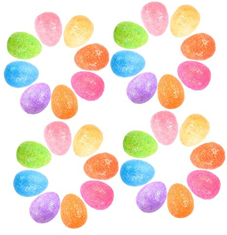Toyvian 100stücke Miniatur Ostereier Bunte Glitzernde Eier Für Dekoration Und Party Als Füllmaterial Für Osternester Und -projekte Zufällige Farben