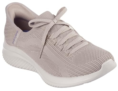 SKECHERS Womens Ultra Flex 3.0-Brilliant Path Hands Free Slip-ins Sneaker, Tpe=taupe, 8 Wide