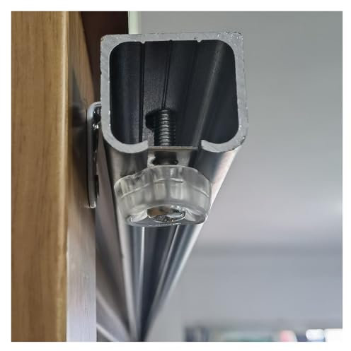 Kit binario per porta scorrevole resistente, 3 m, montaggio a soffitto e a parete, sistema a 2 ante con ruote, perfetto per porte a scomparsa e armadi da 7,5 a 3,5 m