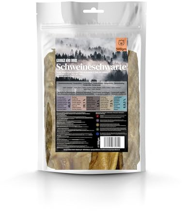 George & Bobs Schweineschwarte 500g – 100% Schwein, knuspriger Naturkauartikel für Hunde – proteinreich, schonend getrocknet, getreidefrei, ohne künstliche Zusätze