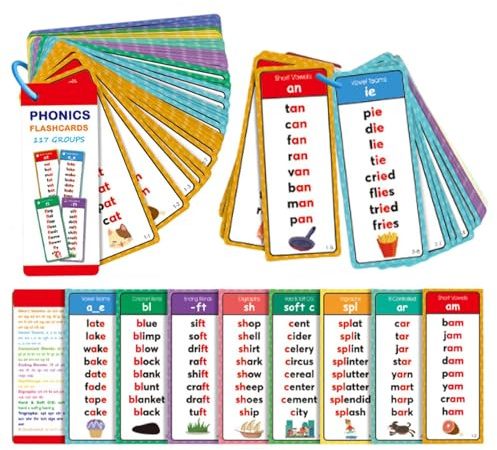 Lautkarten 117 Lautgruppen, Über 900 Reimwörter Leselernen Mit Lautkarten Reimwörter Für Vorschulkinder Englisch Entdecken – Spaß Für Kindergarten Und Homeschooling