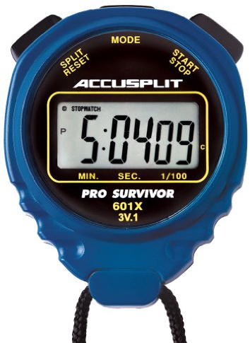 ACCUSPLIT Pro Survivor - A601X Stopwatch, Clock, Extra Large Display (Blue)