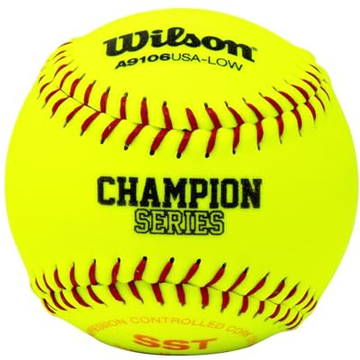 Wilson Sporting Goods A9106 ASA Series Softball (WTA9106BASA-LOW) (12er-Pack), 30,5 cm, Optic Yellow