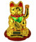 HAAC Solar Winkekatze Katze Glückskatze Glücksbringer 16 cm Farbe Gold rot