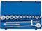 Draper 16440 3/4 Inch Square Drive Metric 15 Piece Socket Set in Metal Case , Blue
