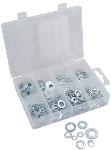 Spring and Flat Metric Assorted Washers 5mm / 6mm / 8mm / 10mm 210pc