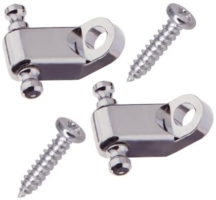 Electric Guitar String Retainers Tree Standard Roller String Guides Pack of 2pcs (Chrome)