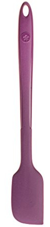 Kochblume Design Teigschaber M | Premium-Silikon | Hitzbeständig | Spülmaschinenfest | 28cm | Farbe: lila