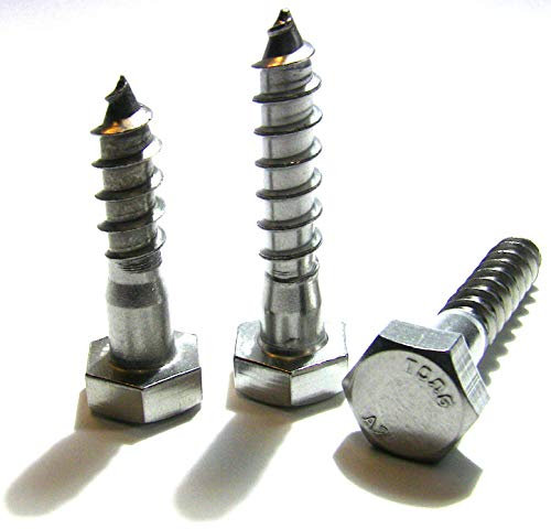 10 Stk. Sechskant Holzschrauben Edelstahl V2A Teilgewinde 5x30->12x120 (12 x 70)