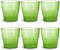 OMADA Design Set 6 Bicchieri Acqua da 30 cl, Impilabili, in Plastica per uso Esterno, Lavabili in Lavastoviglie, Made in Italy, Linea Unglassy, Verde