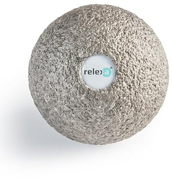 Relexa Faszienball 6cm | Ideal Zur Massage Bei Rückenschmerzen & Als Ergänzung Zum Fitness-Training - Angenehmes Material & Recyclebar - Grau