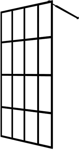 vidaXL Duschwand für Walk-in Dusche Duschabtrennung Hartglas Duschkabine Duschtrennwand für Begehbare Duschen Mattes Sicherheitsglas 100x195cm