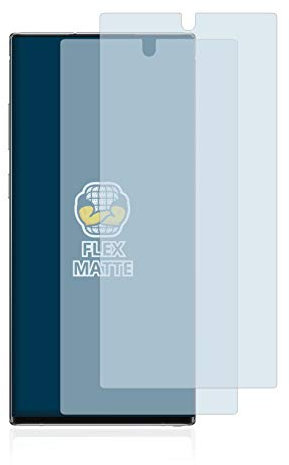 BROTECT Full-Cover Schutzfolie Matt für Samsung Galaxy Note 10 Plus / 5G (2 Stück) - Full-Screen Displayschutz-Folie, 3D Curved, Anti-Reflexion