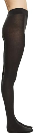 ESPRIT Plain W TI coton laine épais unis 1 paire, Collants Femme, Noir (Black 3000), 36-38